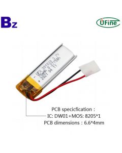 Chinese Cell Factory Wholesale for Remote Control Battery UFX 301030 3.7V 75mAh Lithium-ion Polymer Battery