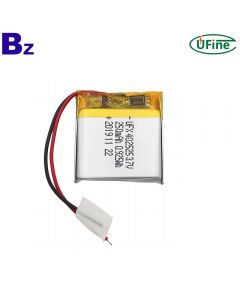 Wholesale Forehead Thermometer Lipo Battery UFX 402525 3.7V 250mAh Lithium Ion Battery