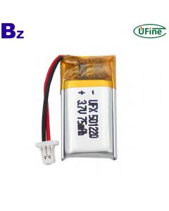 Lipo Cell Factory Wholesale For Makeup Mirror Battery UFX 501220 3.7V 75mAh Lithium Polymer Battery