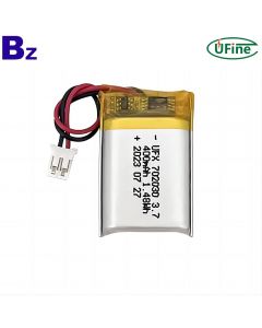 Chinese Li-ion Cell Manufacturer Wholesale High Quality Alarm Clock Battery UFX 702030 3.7V 400mAh Lithium Ion Battery