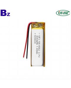Chinese Lipo Cell Factory Professional Customized GPS Tracker Locator Battery UFX 551552 3.7V 400mAh Li-Ion Battery
