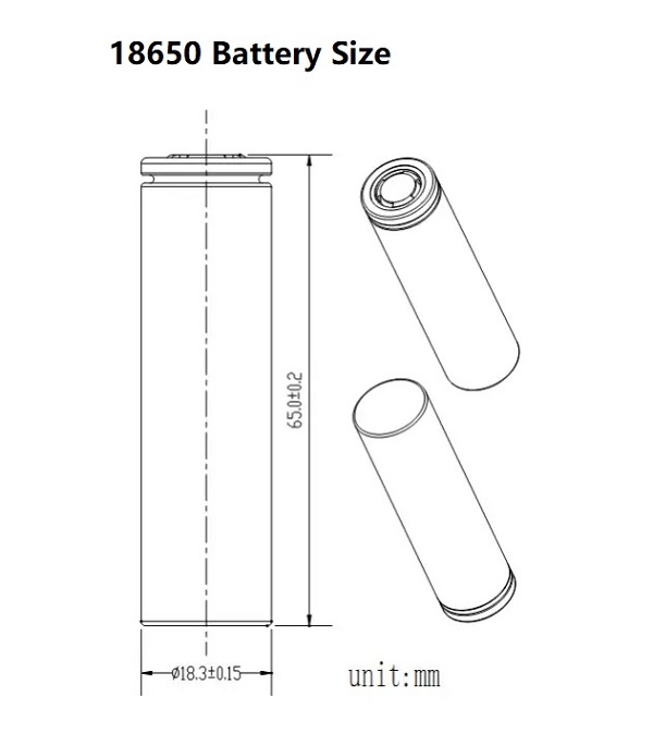 18650 배터리 크기