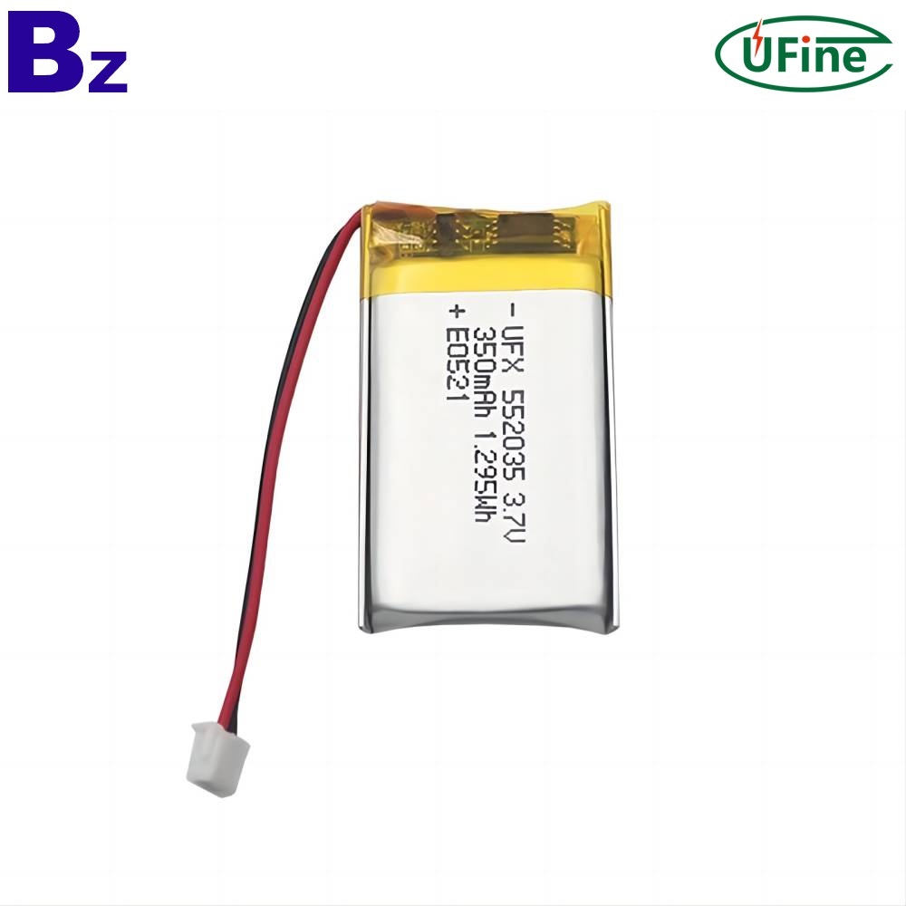 552035 3.7V 350mAh 리튬 폴리머 배터리