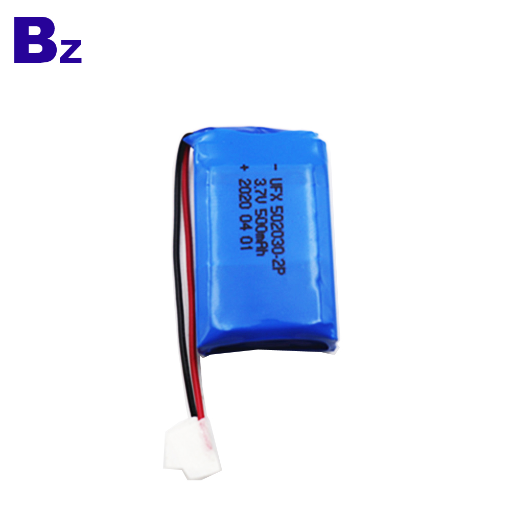 502030-2P 500mAh 3.7V Lithium Polymer Battery