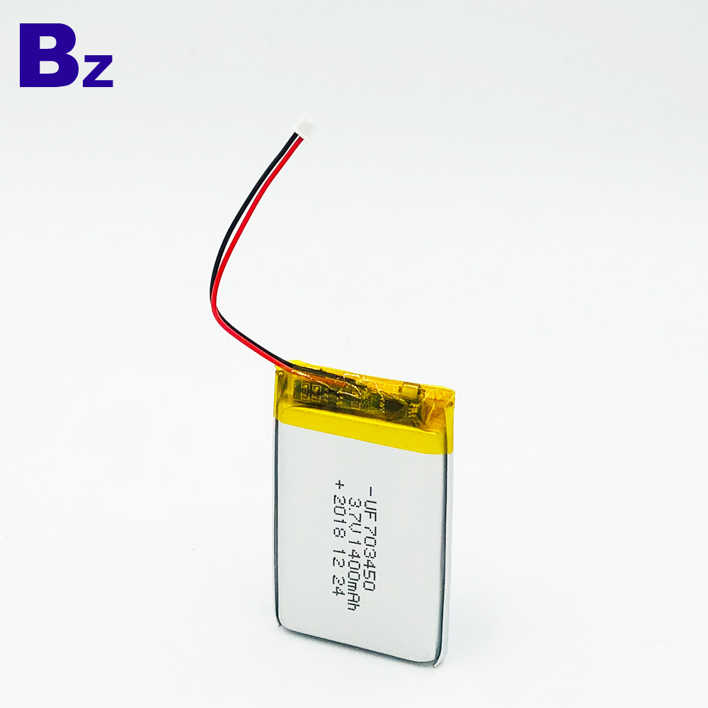 703450 1400mAh 3.7V Lithium Polymer Battery 